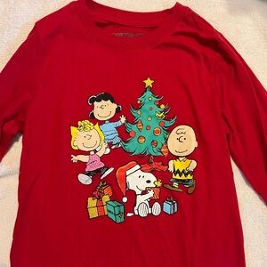Peanuts Red Long Sleeve Christmas Tee